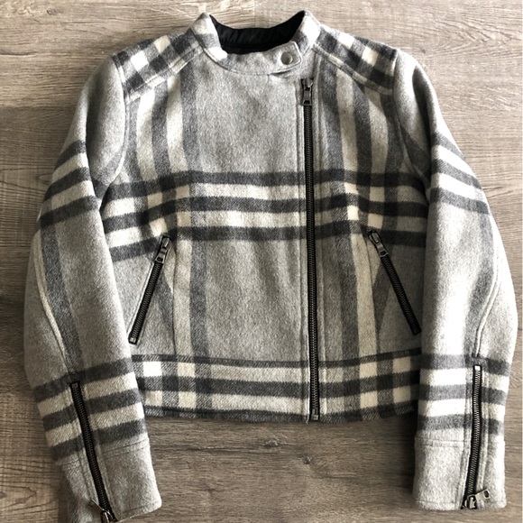 GAP Moto Wool Blend Biker Crop Jacket - Picture 2 of 10